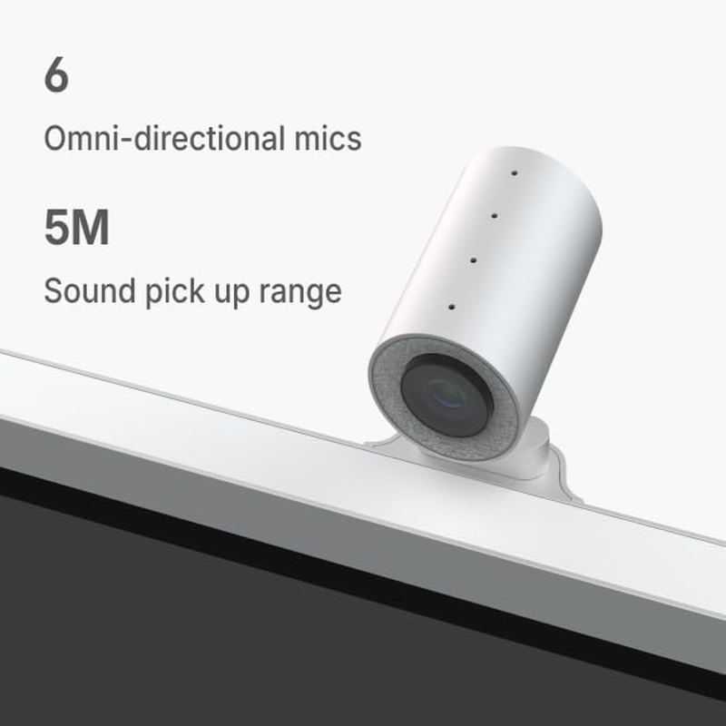 4K Smart Camera, 6 Mics, 142° Wide View, AI Tracking Board