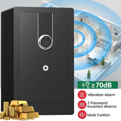 8.1 Cuft Extra Large Biometric Safe Box with Fireproof Document Bag