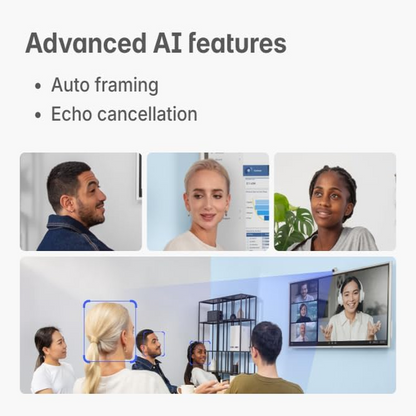 4K Smart Camera, 6 Mics, 142° Wide View, AI Tracking Board