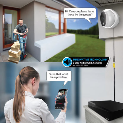 12 Channel 2TB DVR Security System and 8 Wired 2K Deterrence Cameras - 4 Bullet 4 Dome