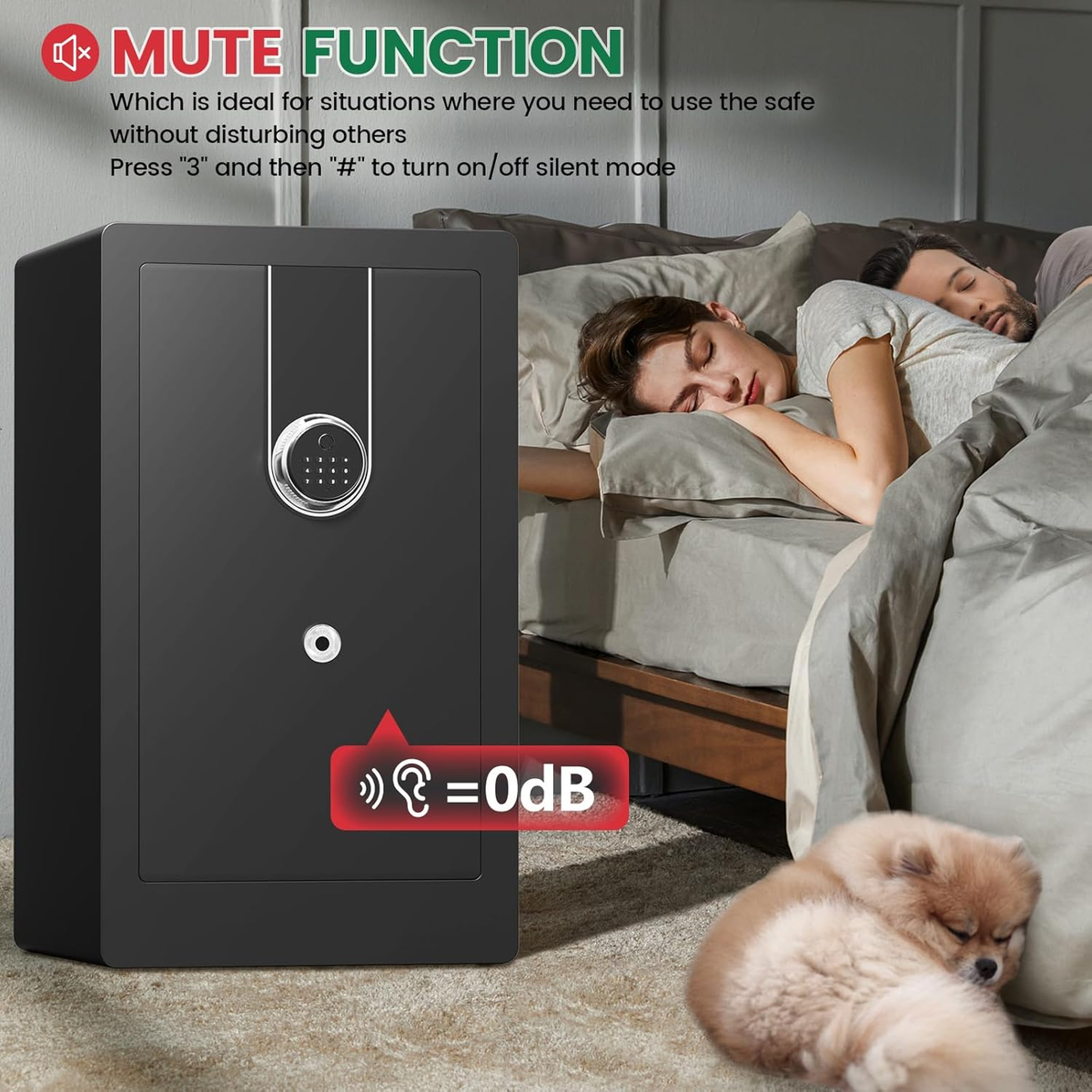 8.1 Cuft Extra Large Biometric Safe Box with Fireproof Document Bag