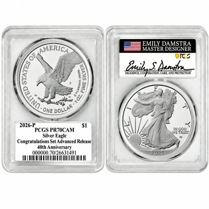 2026-P ASE PF70 ADVANCE RELEASES CONGRATULATIONS SET DAMSTRA LABEL COA INCLUDED