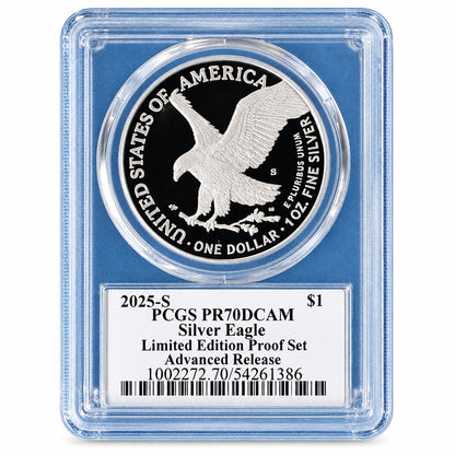 2025-S US MINT LIMITED EDITION SILVER PROOF SET $1 ASE PCGS PF70 ADVANCE RELEASE