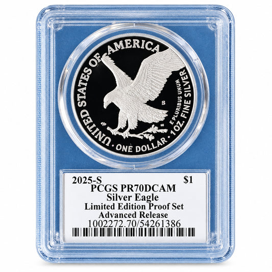 2025-S US MINT LIMITED EDITION SILVER PROOF SET $1 ASE PCGS PF70 ADVANCE RELEASE
